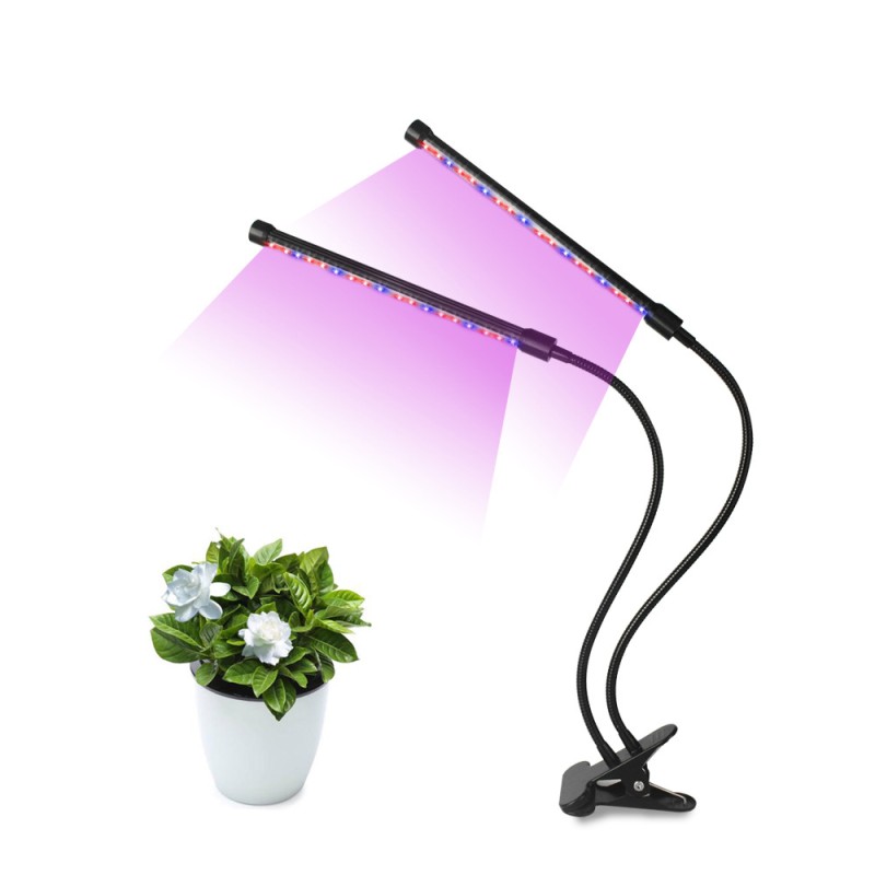 Full Spectrum Lamp Supplier - 20W Full Spectrum Timing Dimming Double Head Clip LED Plant Lamp