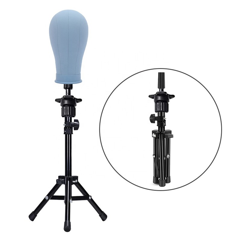 Wig Tripod Supplier - Adjustable Canvas Block Head Tripod for Wig Making Cosmetology Training
