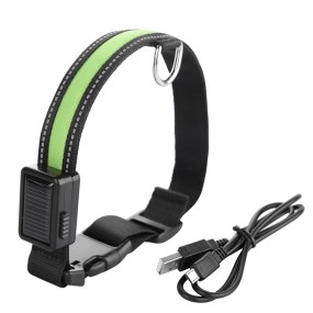 Dog Safety Collar Factory - Premium Nylon Solar USB Rechargeable LED Lighted Dog Safety Collar