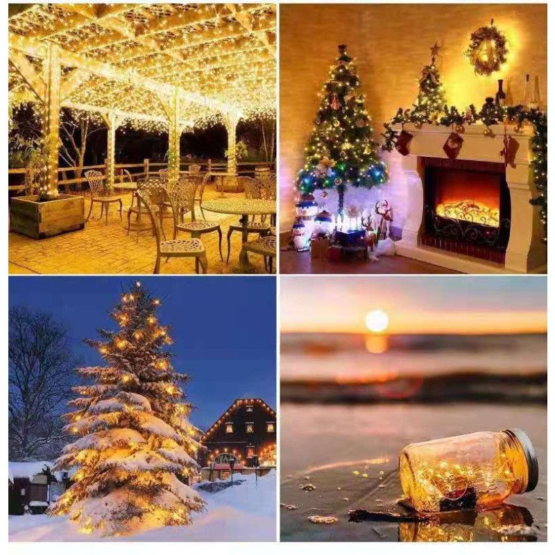 LED String Lights Manufacturer - 20m 200 LED Solar String Lights 8 Modes for Park Wedding