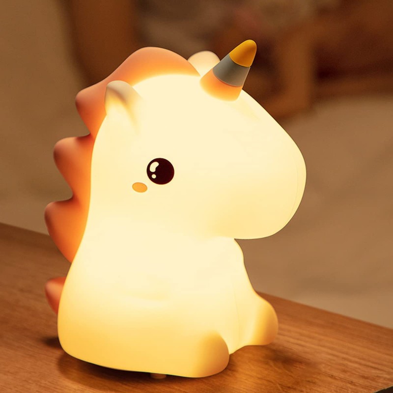 Unicorn Night Light Factory - 16 Color Changing USB Rechargeable Nightlight for Kids Bedroom