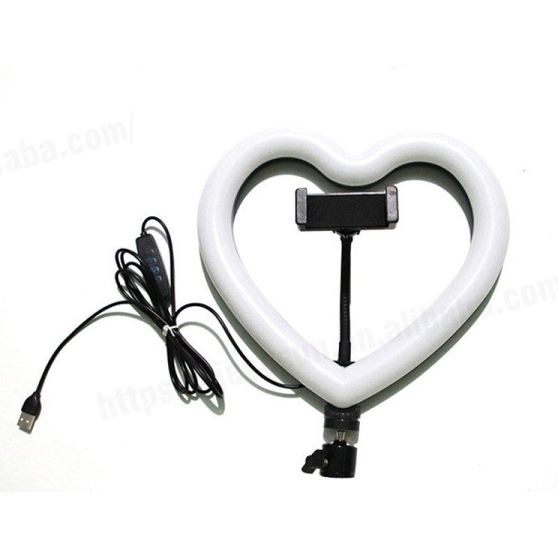 Selfie Ring Light Supplier - Dimmable 10inch RGB Heart Ring Light with Tripod for Beauty Makeup