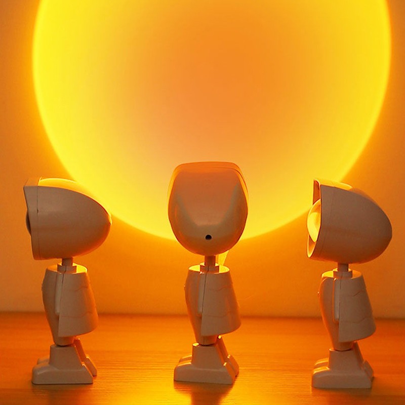 Robot Projector Manufacturer - Robot Sunset Projector Light Rainbow Astronaut Night Lamp Props