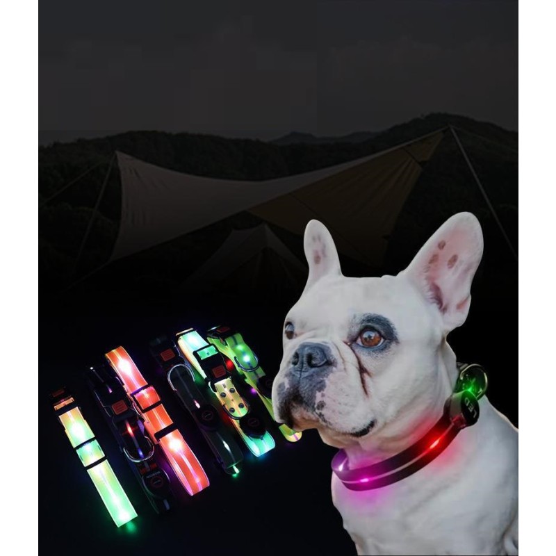 Glow Pet Collar Factory - Adjustable Glow Pet Dog Cat Puppy Safe Luminous Flashing Necklace