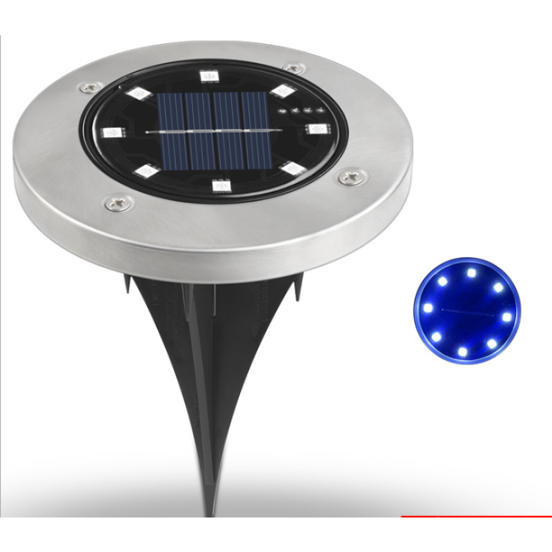 Solar Garden Light Factory - 8 LED Spike Ground Waterproof Garden Outdoor Landscape Lighting