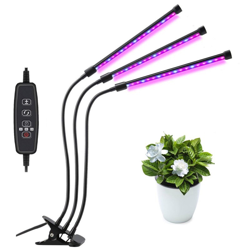 Plant Growth Light Manufacturer - Hot Style Full Spectrum Three-Tube Clamp Plant Growth Lamp