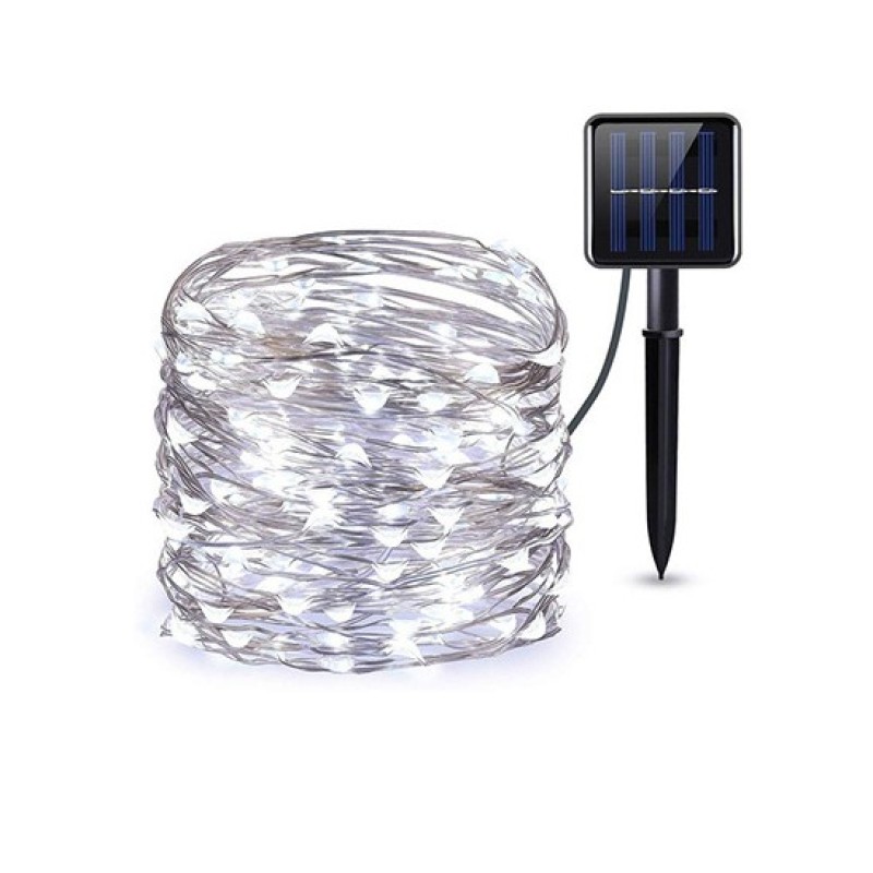 Solar String Lights Supplier - Outdoor 100 LED Fairy Lamps 8 Modes Copper Wire Lights Park