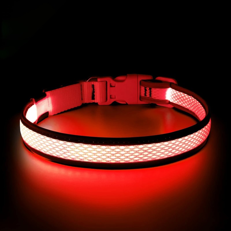 Electronics Dog Collar Manufacturer - Christmas Gift LED Dog Collar Adjustable Mesh Ring Light