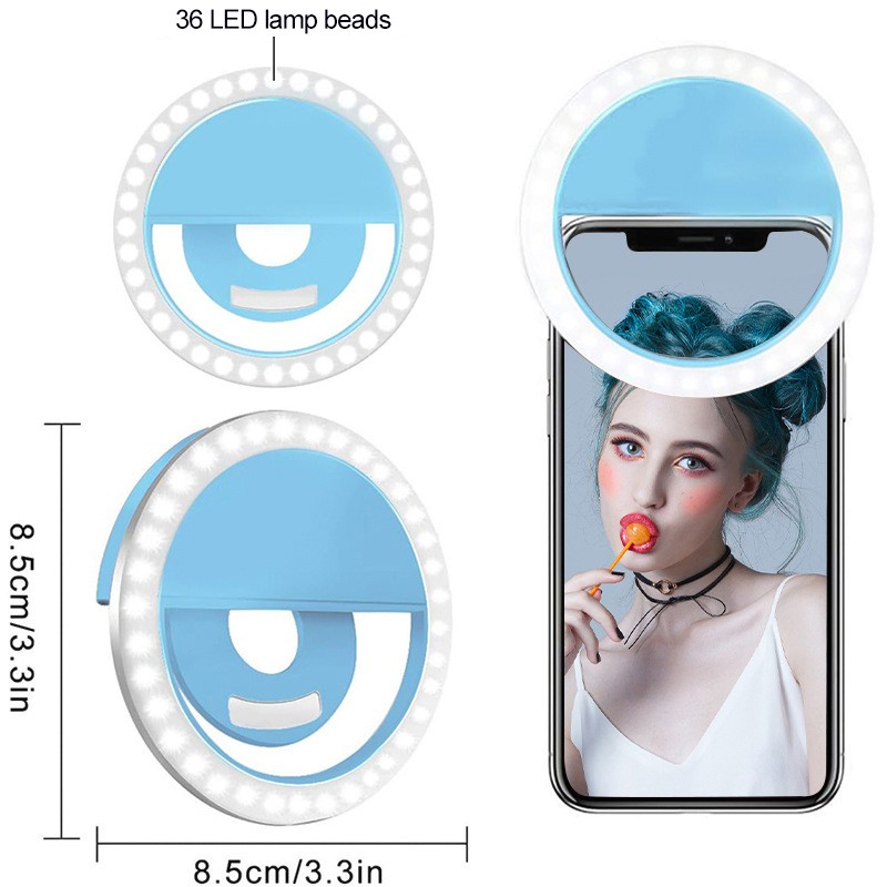 Mobile Ring Light Manufacturer - Hot Sales Mini Portable Clip-on Selfie Fill Light Round Ring