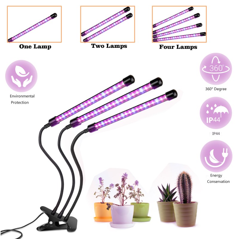 Plant Growth Light Manufacturer - Hot Style Full Spectrum Three-Tube Clamp Plant Growth Lamp
