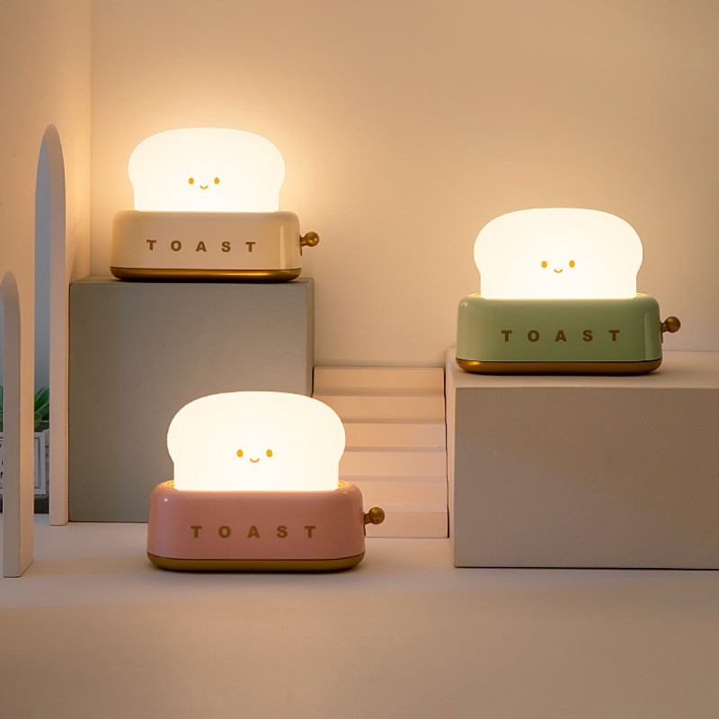 Toast Night Light Manufacturer - Timer Rechargeable Smile Face Toast Bread Cute Bedroom Light