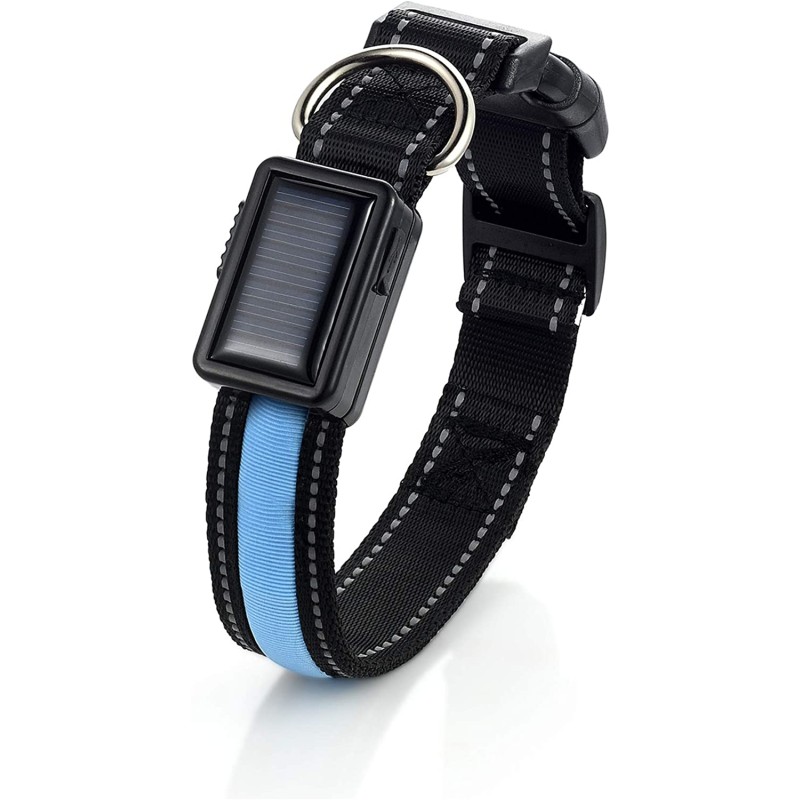 Dog Safety Collar Factory - Premium Nylon Solar USB Rechargeable LED Lighted Dog Safety Collar