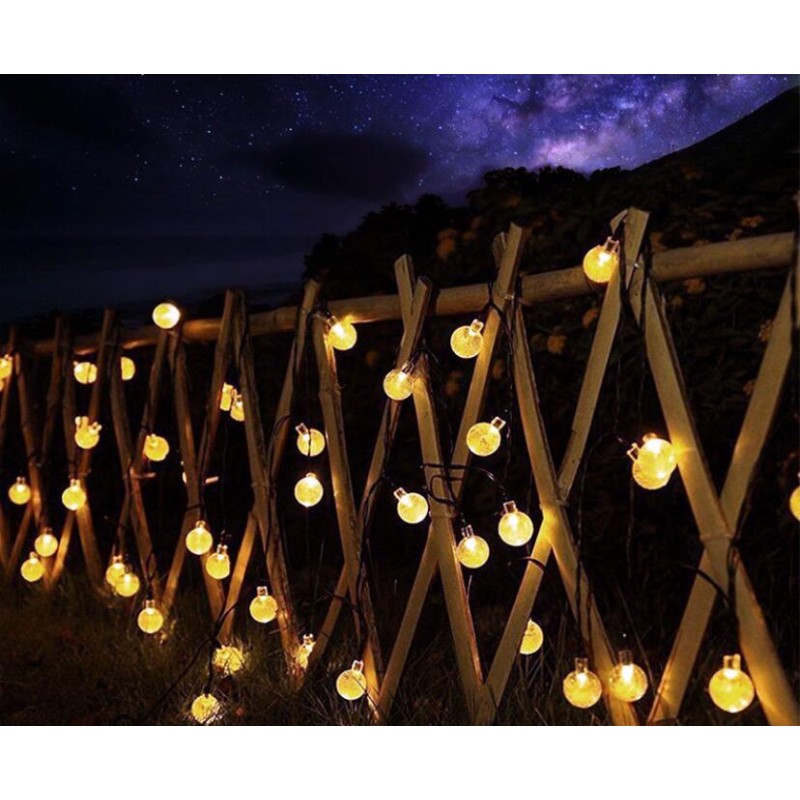 Crystal Ball Lights Manufacturer - LED Solar Crystal Ball String Lights 6.5m 30LED Outdoor Waterproof
