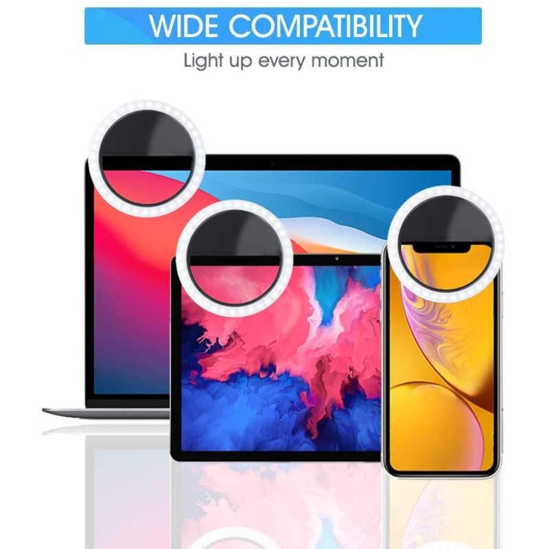 Mobile Ring Light Manufacturer - Hot Sales Mini Portable Clip-on Selfie Fill Light Round Ring
