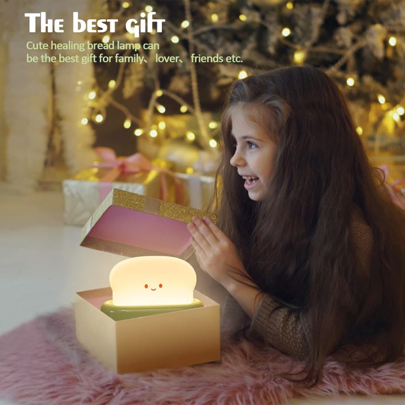 Toast Night Light Manufacturer - Timer Rechargeable Smile Face Toast Bread Cute Bedroom Light