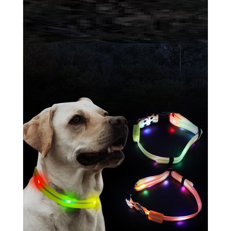 Glow Pet Collar Factory - Adjustable Glow Pet Dog Cat Puppy Safe Luminous Flashing Necklace