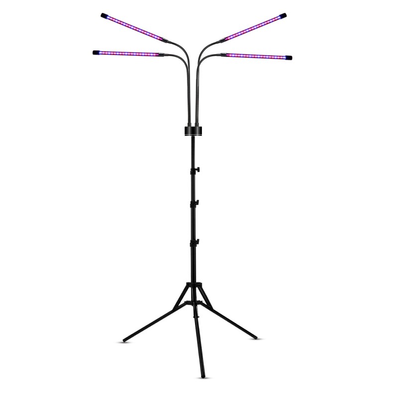 Folding Plant Lamp Supplier - Folding Tripod LED Four-head RF Remote Control Full Spectrum Lamp
