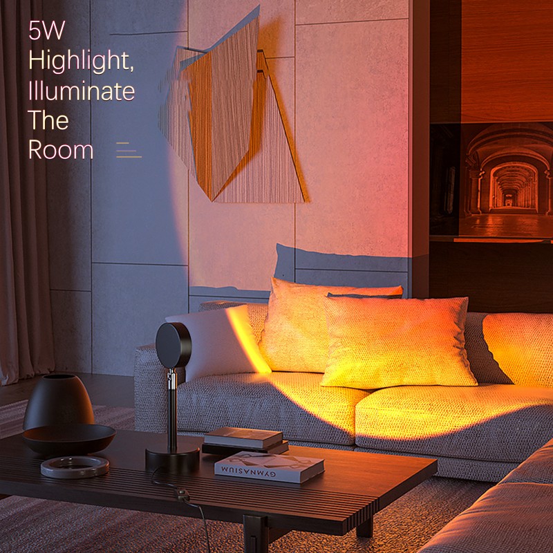 Atmosphere Lamp Factory - 360 Adjustable 16 Colors Sunset Lamp with Remote Control RGB Projector