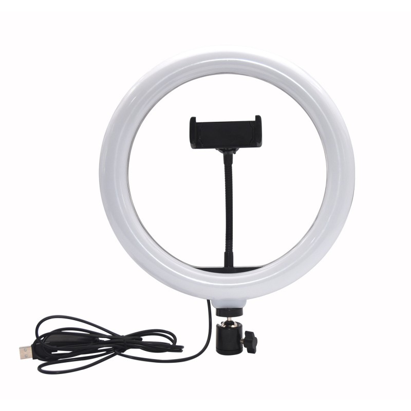 Photography Light Factory - 3000K-6000K Dimmable 10inch Ring Light with 2m Tripod Phone Holder