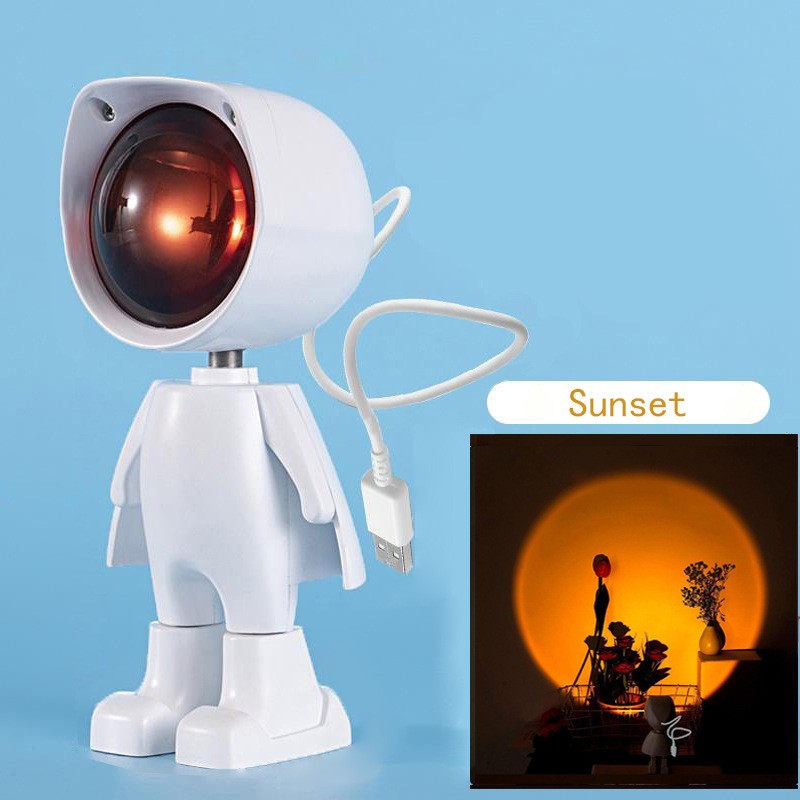 Robot Projector Manufacturer - Robot Sunset Projector Light Rainbow Astronaut Night Lamp Props