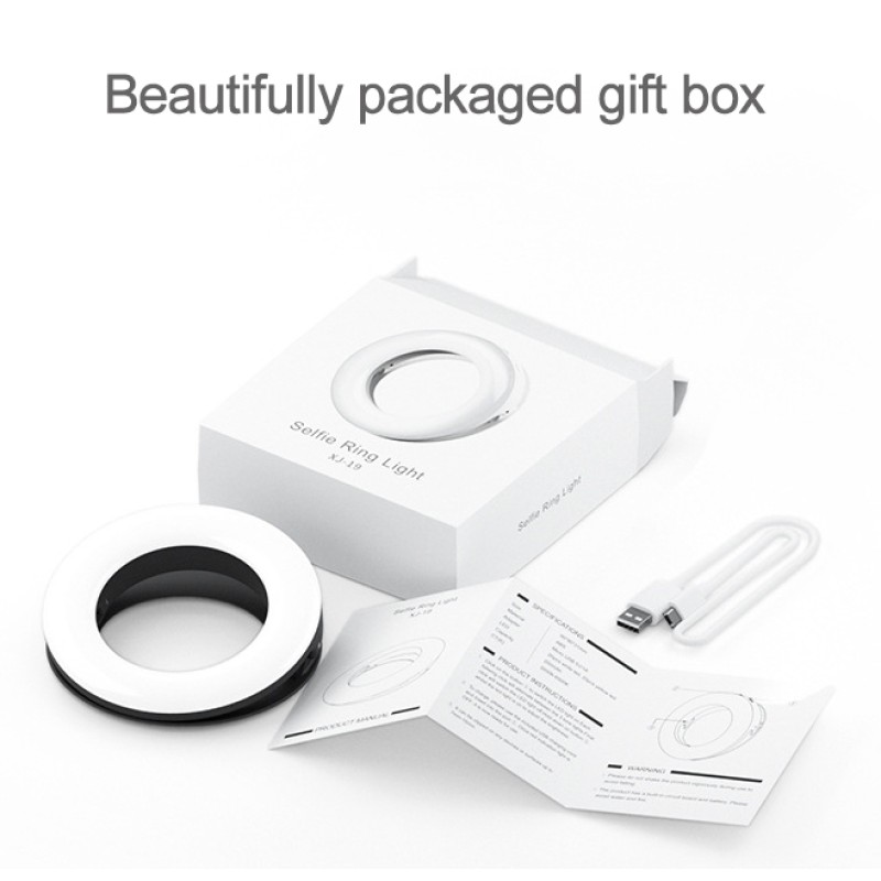 Selfie Ring Light Manufacturer - New LED Ring Light USB Rechargeable 40 LED 3-Level Brightness