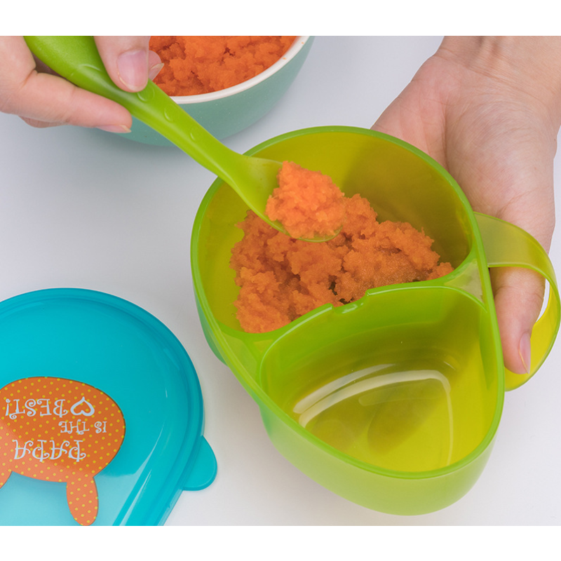 Baby Food Bowl Supplier - Divided with Spoon PP Set
