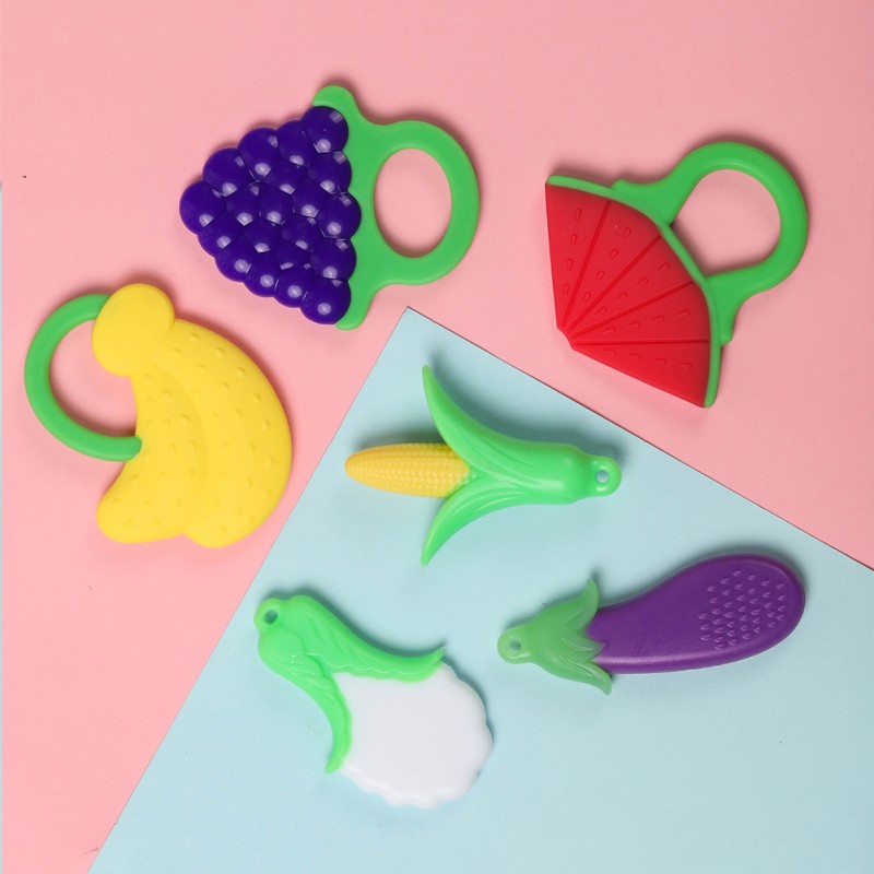 Baby Molar Teether Factory - Soft Silicone Fruit Style