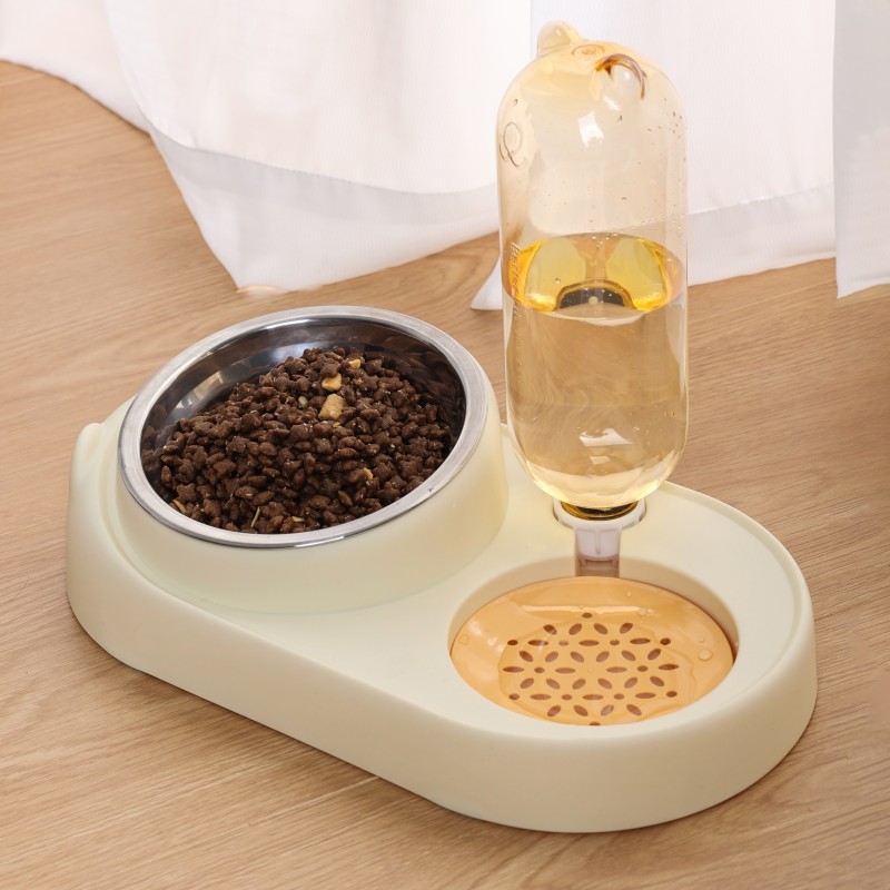 Pet Feeder Set Supplier - Automatic Elevated Tilted