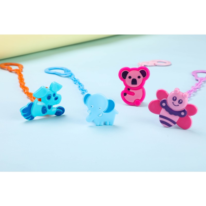 Pacifier Holder Factory - Neutral Animal Pattern Clip