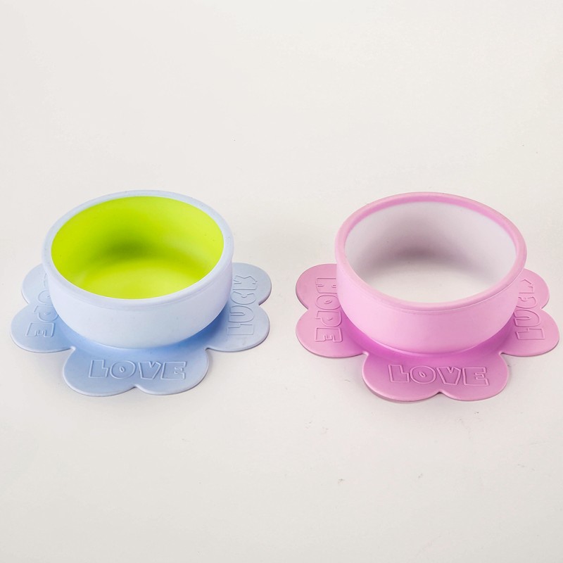 Baby Food Bowl Supplier - One Piece Silicone Drop Proof