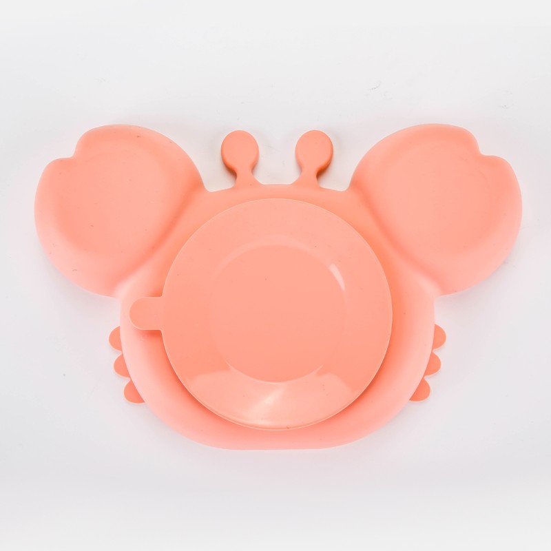 Baby Dinner Plate Manufacturer - Cartoon Crab Silicone