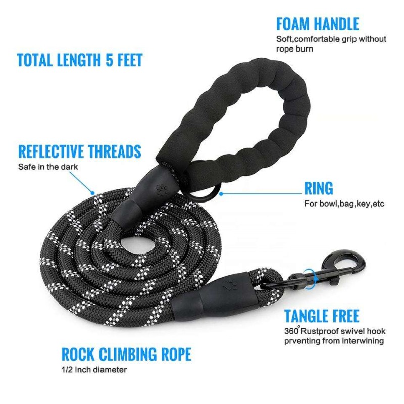 Luxury Dog Leash Supplier - Wholesale Luxury Strong Dog Leashes Nylon Rope Collar Heavy Duty