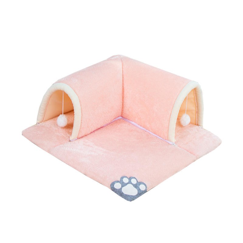 Cat Tunnel Bed Supplier - Wholesale Cat Hole Sleeping Mat Double Openings Washable 2 in 1