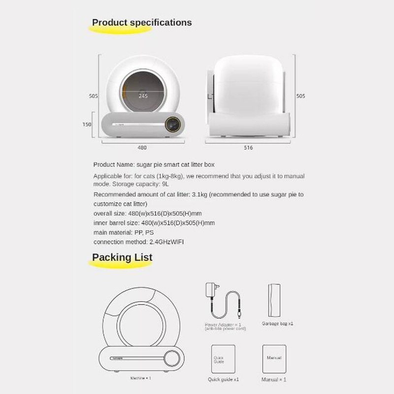 Electronic Litter Box Factory - Automatic Smart App Control Self Cleaning Electronic Pet Toilet