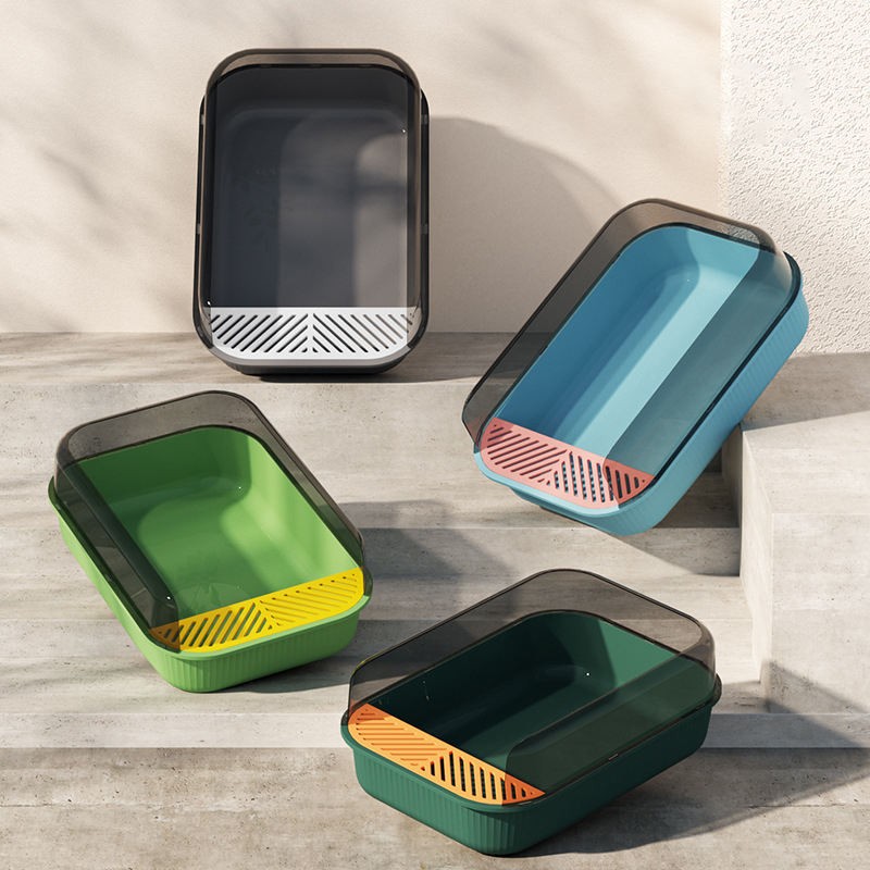 Modern Litter Box Supplier - Wholesale Modern Design Novel Style Plastic Semi-Closed Removable Box