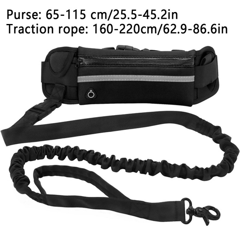 Hands Free Leash Factory - Hands Free Dog Leash for Running with Waist Bag Retractable Belt