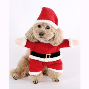 Santa Costume Factory - Santa Claus Costume Cute Solid Pattern Warm Winter Supplies Christmas