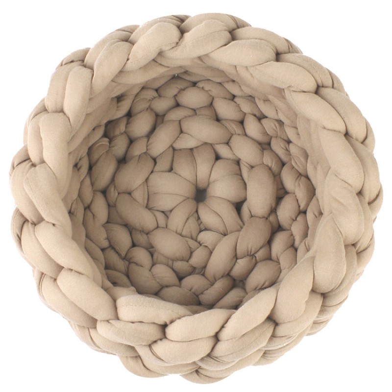 Dog Bed Basket Factory - Wholesale Custom Small Handmade Chunky Braided Basket Shape Bed