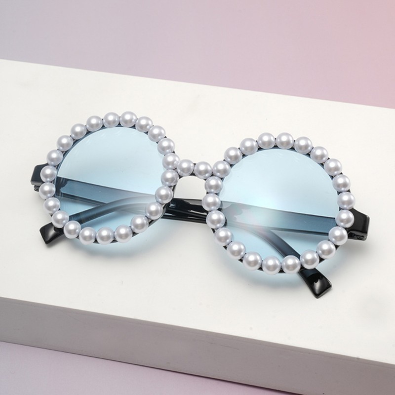 Pet Glasses Manufacturer - Luxury Pearl Embellished Dog Goggles Adjustable Fit Costume Parties