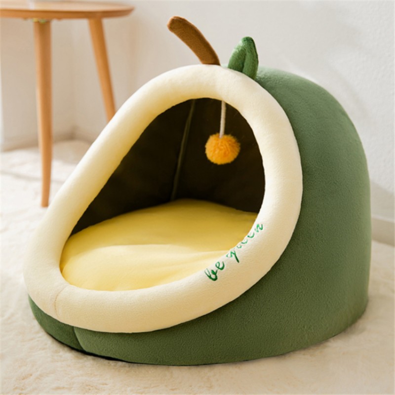 Pet Bed Manufacturer - Factory Custom Wholesale Semi-Closed Velvet Pet Bed Cat House