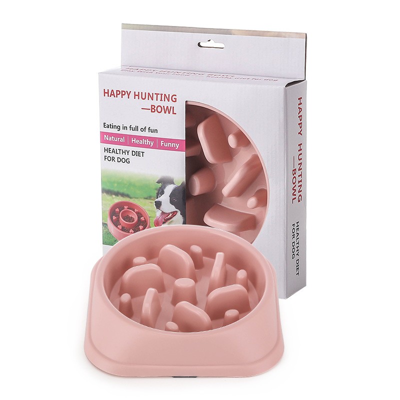 Slow Feeder Bowl Factory - Manufacturer Wholesale Packed in Color Box Portable Plastic Slow Feeder
