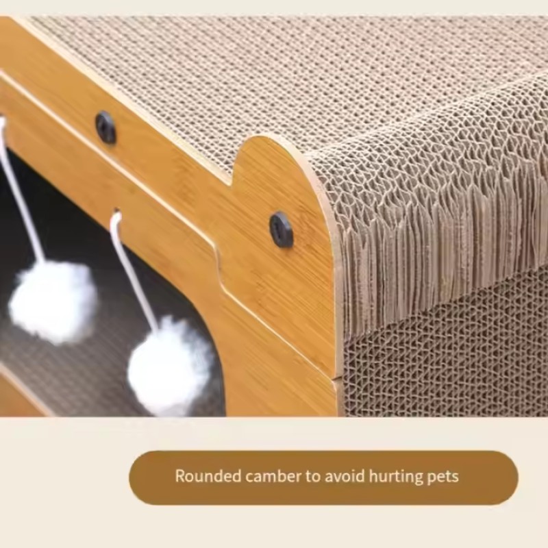 Corrugated Cat Bed Factory - Hot Selling Modern Interactive Nest Cat Tree Scratcher Corrugated Paper