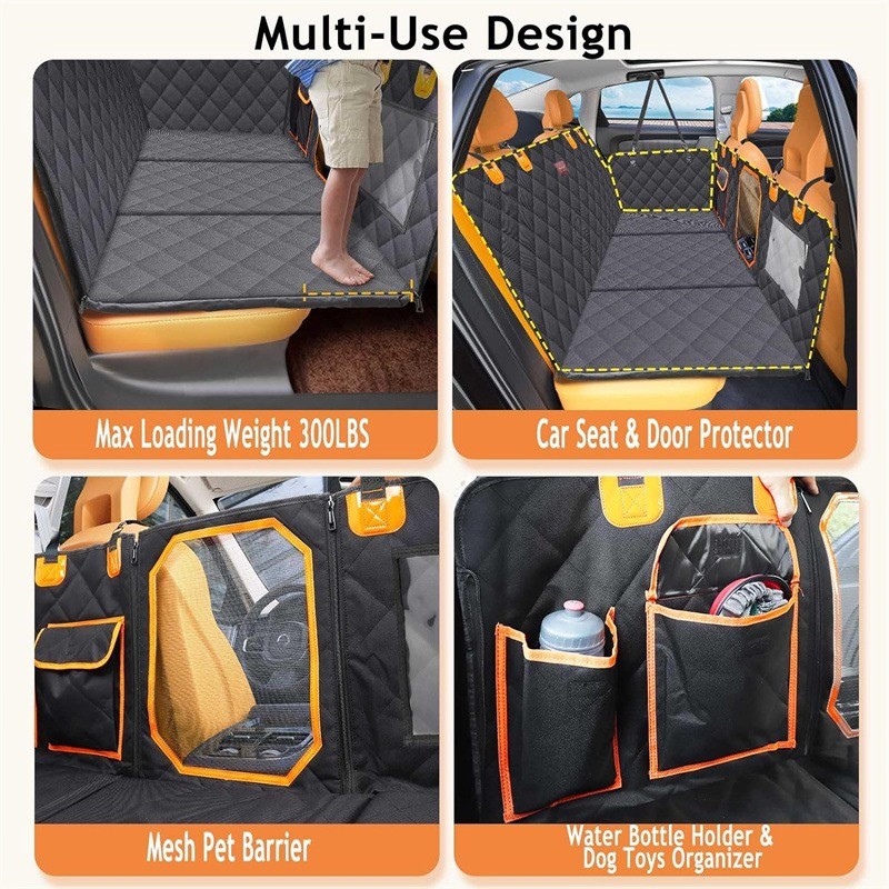 Car Seat Mat Supplier - 100% Waterproof Oxford Hard Bottom Board Dog Car Seat Mat for Backseat