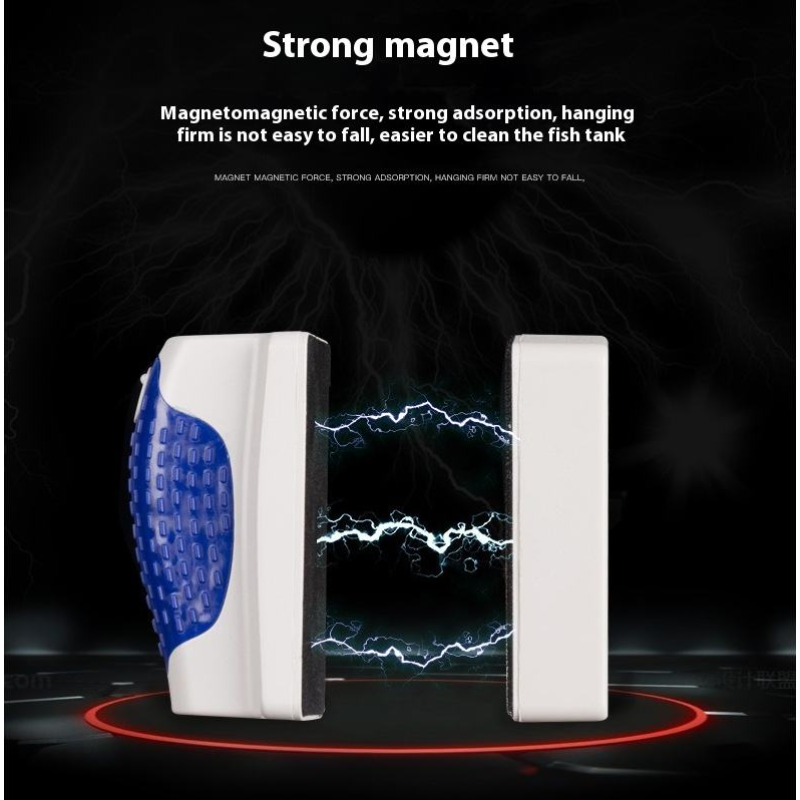Aquarium Cleaner Supplier - Wholesale Magnetic Glass Scraper Brush Non-Slip Handle Cleaner