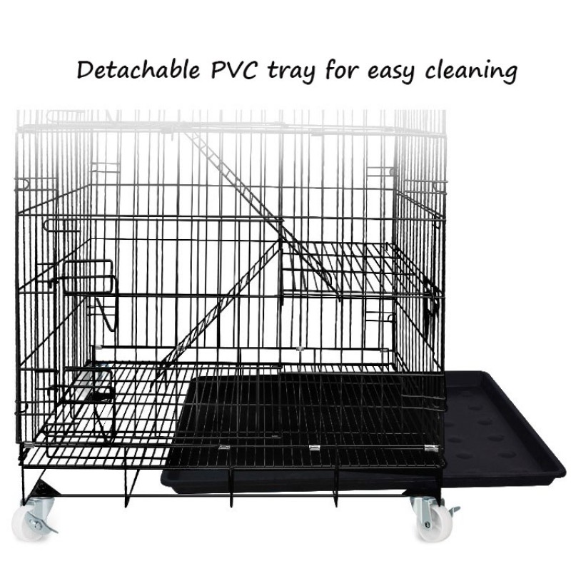 Pet Cage Factory - Hot Selling Wholesale Multi-layer Metal Wire Cage on Wheels Home Use