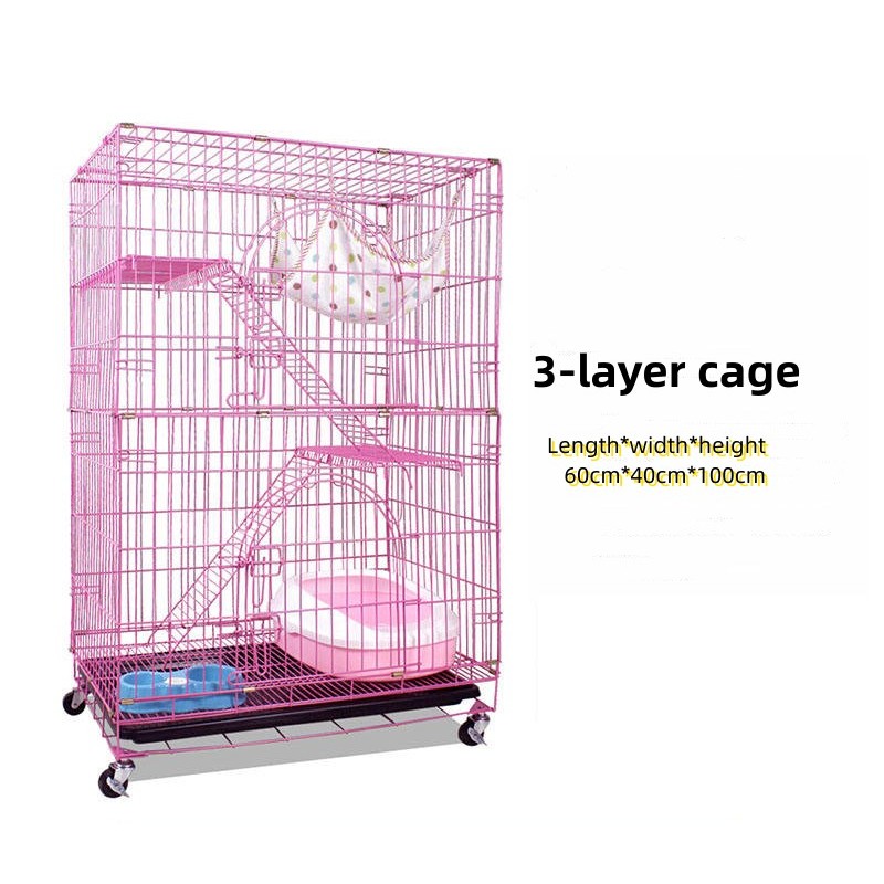 Pet Cage Factory - Hot Selling Wholesale Multi-layer Metal Wire Cage on Wheels Home Use