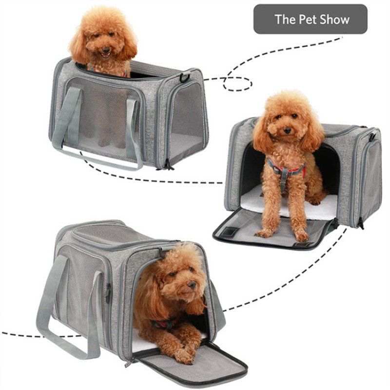 Pet Carrier Bag Supplier - Car Travel Accessories Folding Fabric Airline Approved Carrier