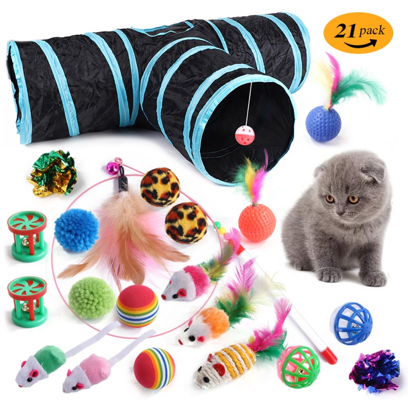 Mouse Toy Set Manufacturer - Hot Sale 21Pcs/Pack Eco-Friendly Mouse Toy Set Interactive Tunnel