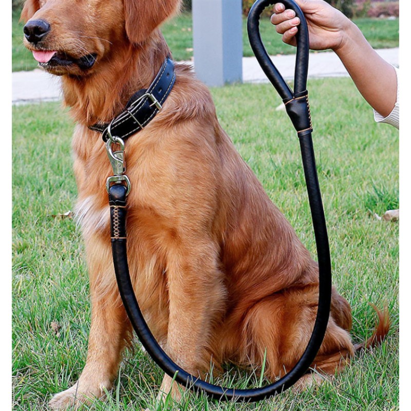 Leather Collar Set Factory - Solid Pattern Wholesale Dog Collar and Leash Suit PU Leather Rope