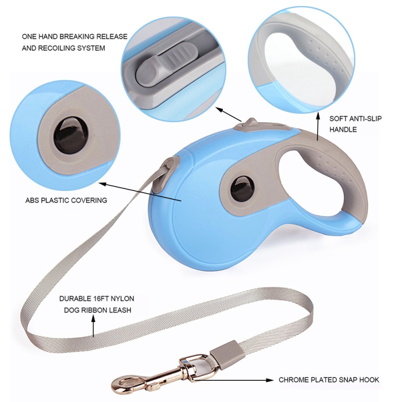 Retractable Leash Supplier - Custom Double Retractable Roulette Leash 3 and 5 M Long Leashes